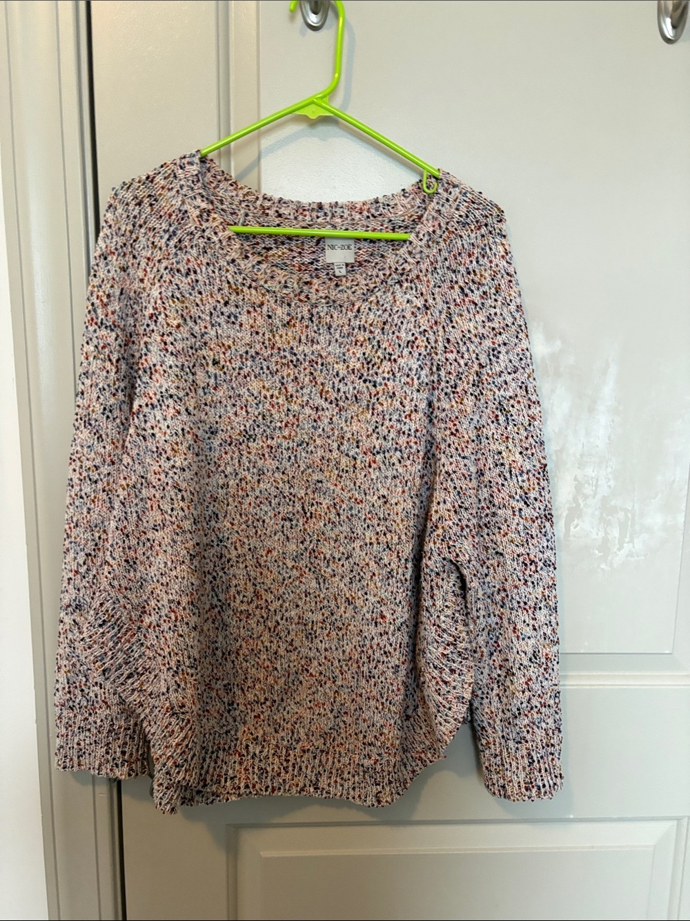Nic + Zoe 3/4 scoop neck sweater